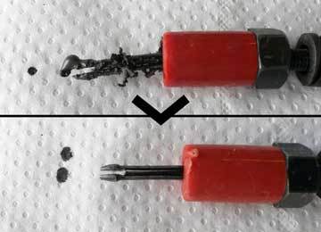 mastiek verwijderen van monteerspelden met Supercleaner C5