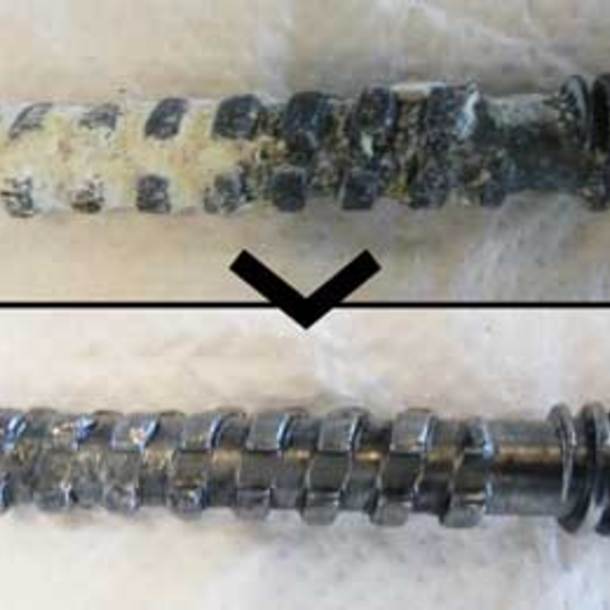 PUR ultrasoon verwijderen op onderdelen spuitpistool met Supercleaner C5